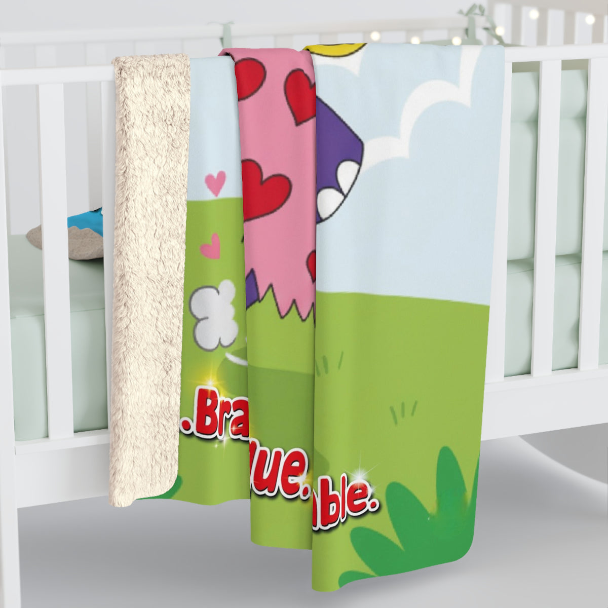 Piklez™ Sherpa Fleece Blanket – "Destined to Shine" Graphic | Smile Universe Collection