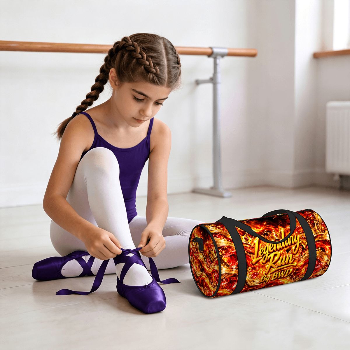 BWD Legendary Run™ AOP Mini Duffle Bag — Golden Flame