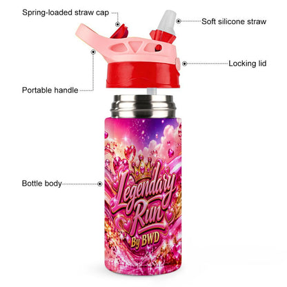 Legendary Run Water Bottle - Pink Heart Edition