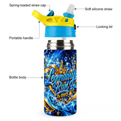 Legendary Run Water Bottle - Blue & Gold Edition