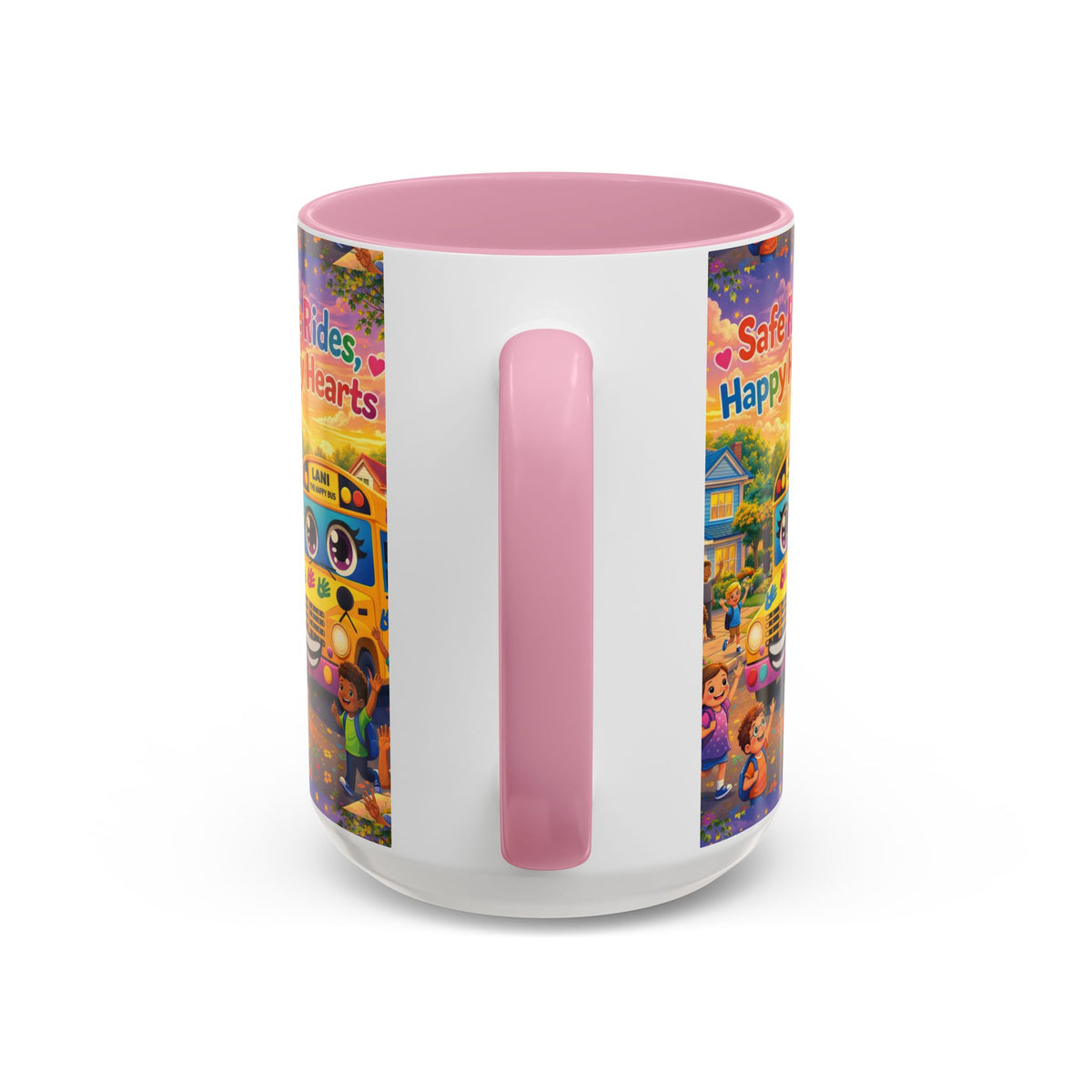 Lani™ Colorful Mug (11oz & 15oz) – "Safe Rides, Happy Hearts" Graphic
