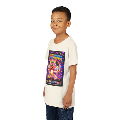 Panz™ Youth Short Sleeve Tee – "Differently Amazing & Loudly Autistic!" Graphic | Smile Universe Collection