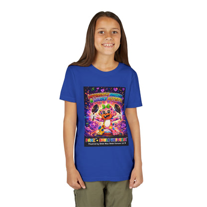 Panz™ Youth Short Sleeve Tee – "Differently Amazing & Loudly Autistic!" Graphic | Smile Universe Collection
