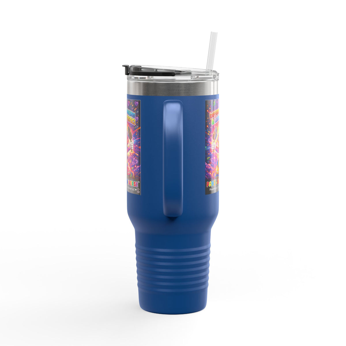 Panz™ 40oz Insulated Travel Mug – "Differently Amazing & Loudly Autistic!" Graphic | Smile Universe Collection