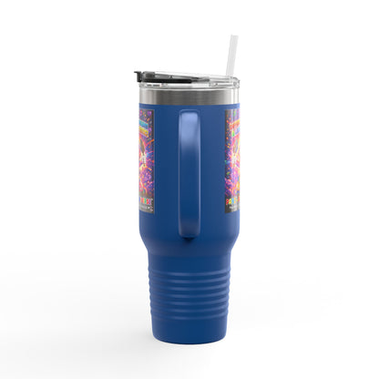 Panz™ 40oz Insulated Travel Mug – "Differently Amazing & Loudly Autistic!" Graphic | Smile Universe Collection