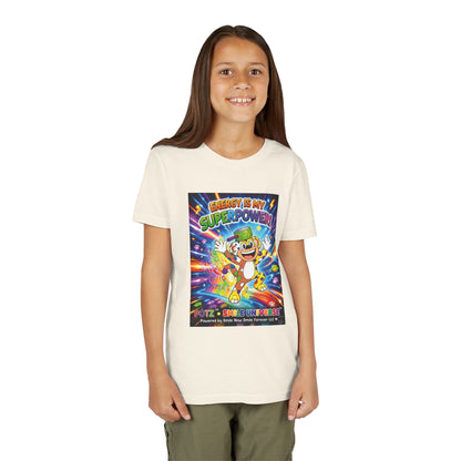 Potz™ Youth Short Sleeve Tee – "Energy is My Superpower!" Graphic Tee | Smile Universe Collection