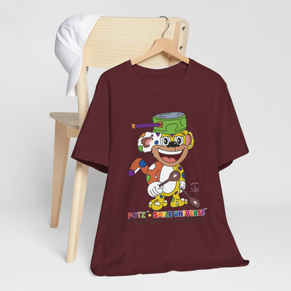 Potz™ Unisex Jersey Short Sleeve Tee – Playful Graphic Tee | Smile Universe Collection