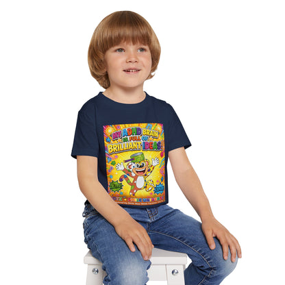 Potz™ Heavy Cotton™ Toddler T-Shirt – "My ADHD Brain is Full of Brilliant Ideas!" Graphic Tee | Smile Universe Collection
