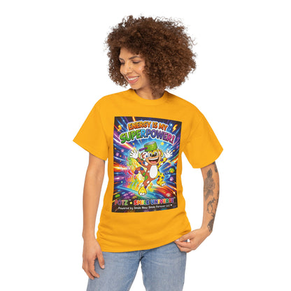 Potz™ Unisex Heavy Cotton™ Tee – "Energy is My Superpower!" Graphic Tee | Smile Universe Collection