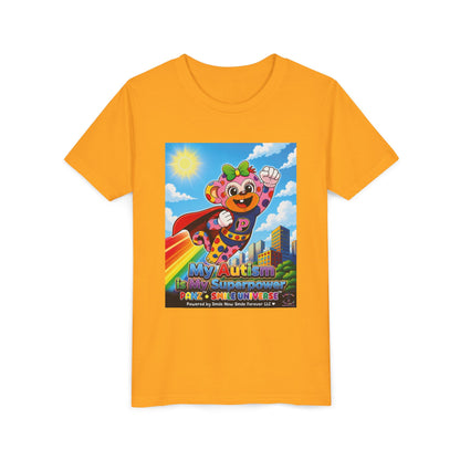 Panz™ Youth Short Sleeve Tee – "My Autism is My Superpower" Graphic | Smile Universe Collection