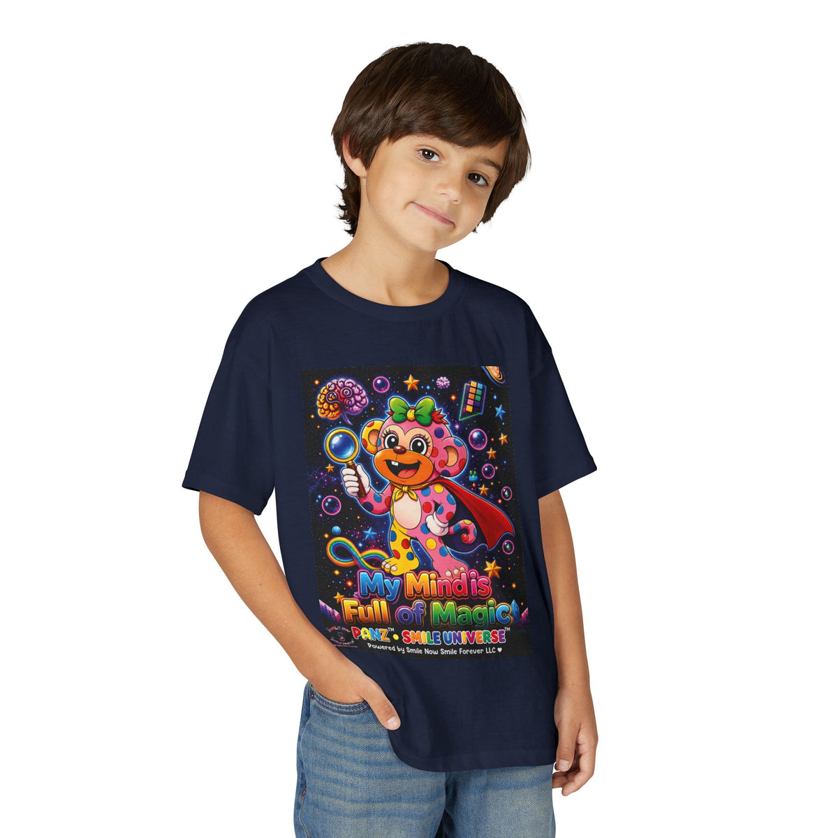 Panz™ Youth DryBlend® T-Shirt – "My Mind is Full of Magic" Graphic | Smile Universe Collection