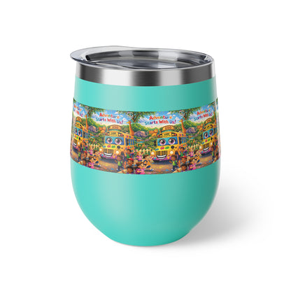 Lani™ 12oz Copper Vacuum Insulated Cup – "Adventure Starts With Us!" Graphic