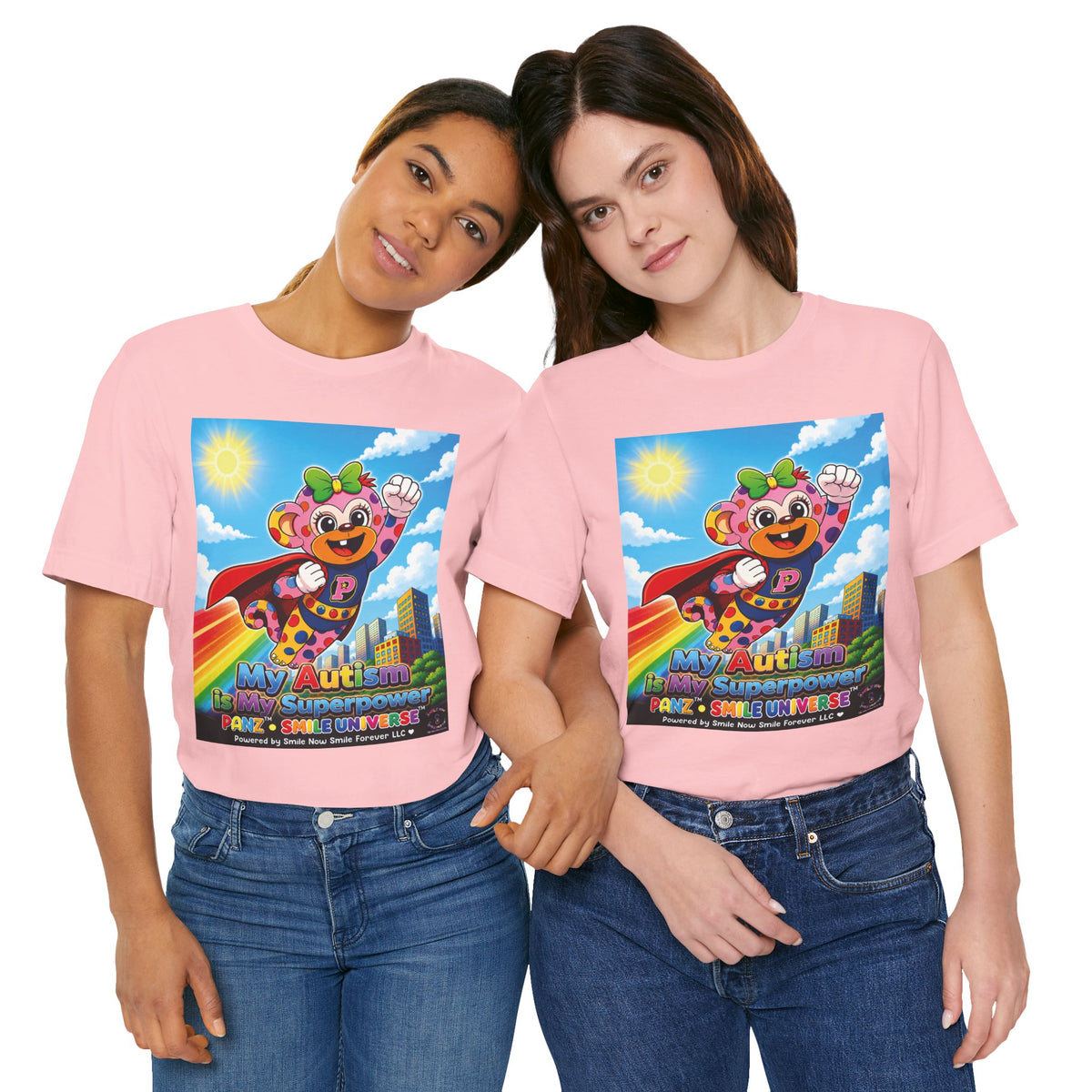 Panz™ Unisex Jersey Short Sleeve Tee – "My Autism is My Superpower" Graphic | Smile Universe Collection
