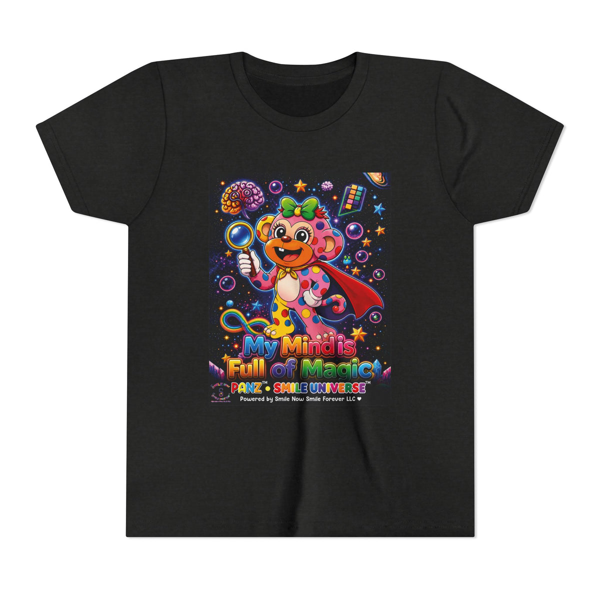 Panz™ Youth Short Sleeve Tee – "My Mind is Full of Magic" Graphic | Smile Universe Collection