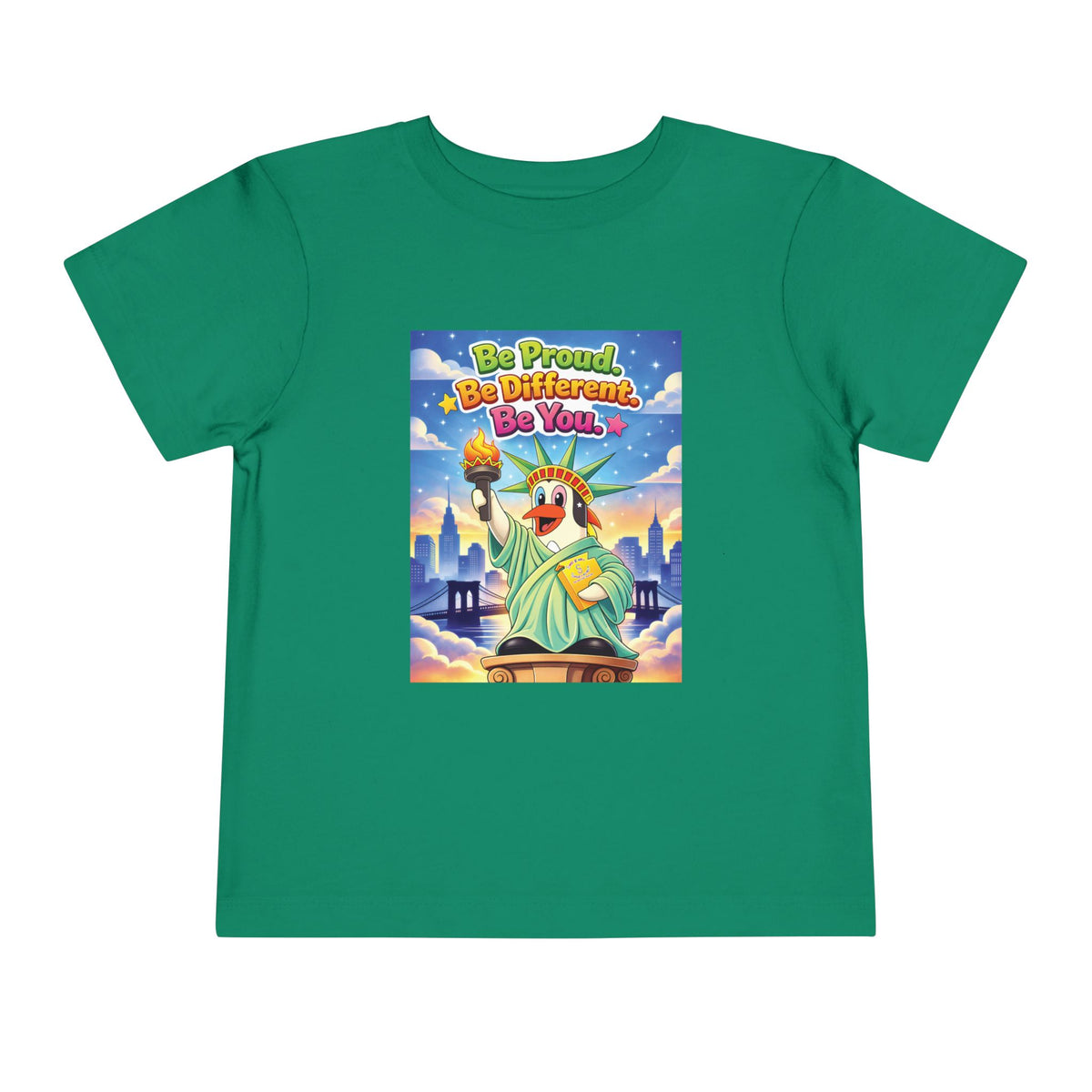 TuBz™ "Be Proud. Be Different. Be You." Toddler T- Shirt - Inspirational Kids Tee