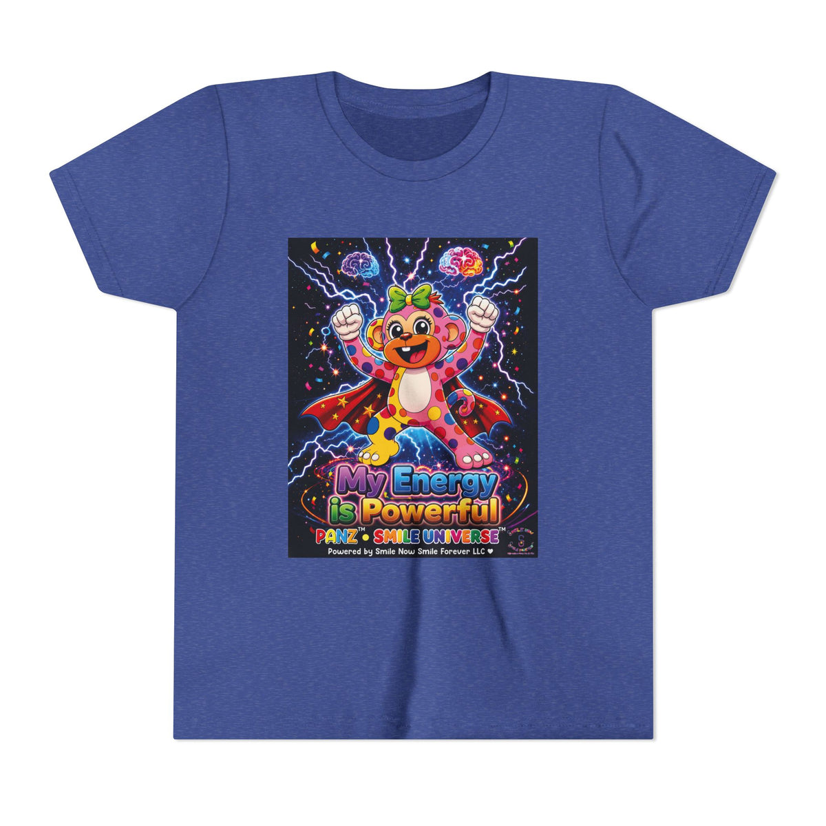 Panz™ Youth Short Sleeve Tee – "My Energy is Powerful" Graphic Tee | Smile Universe Collection