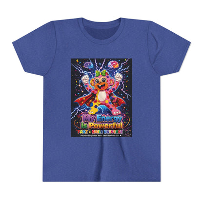 Panz™ Youth Short Sleeve Tee – "My Energy is Powerful" Graphic Tee | Smile Universe Collection