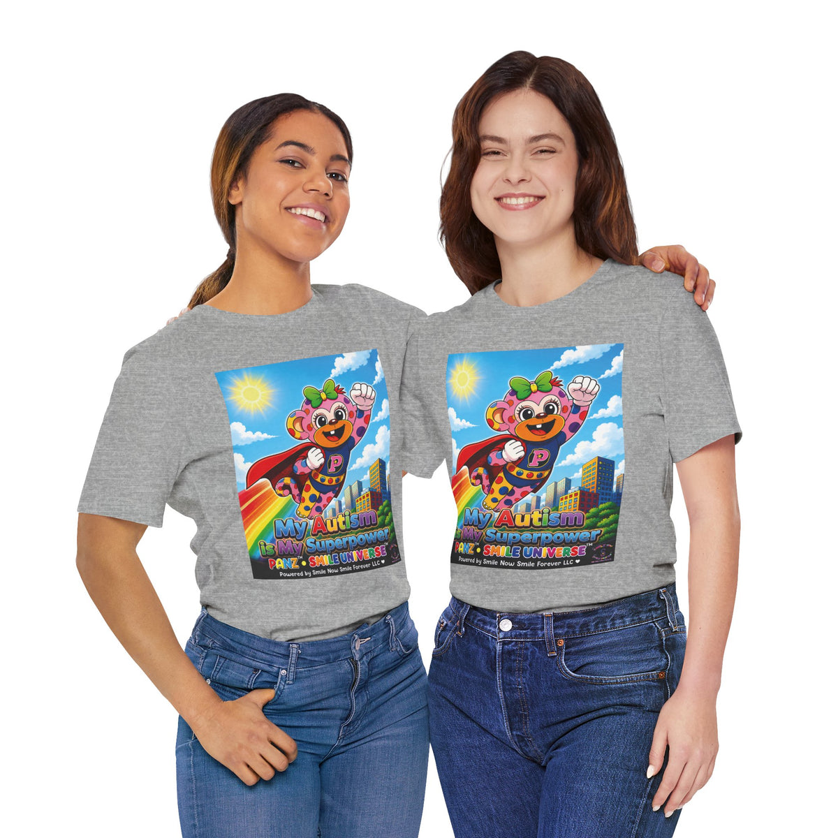 Panz™ Unisex Jersey Short Sleeve Tee – "My Autism is My Superpower" Graphic | Smile Universe Collection