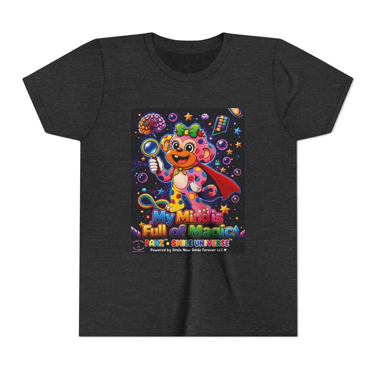 Panz™ Youth Short Sleeve Tee – "My Mind is Full of Magic" Graphic | Smile Universe Collection