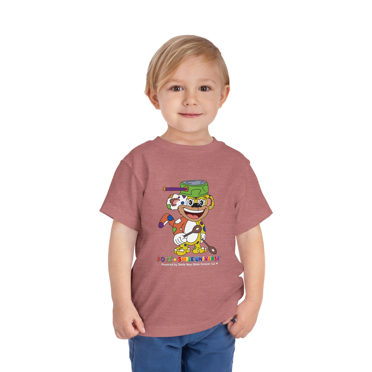 Potz™ Toddler Short Sleeve Tee – Playful Graphic Tee | Smile Universe Collection