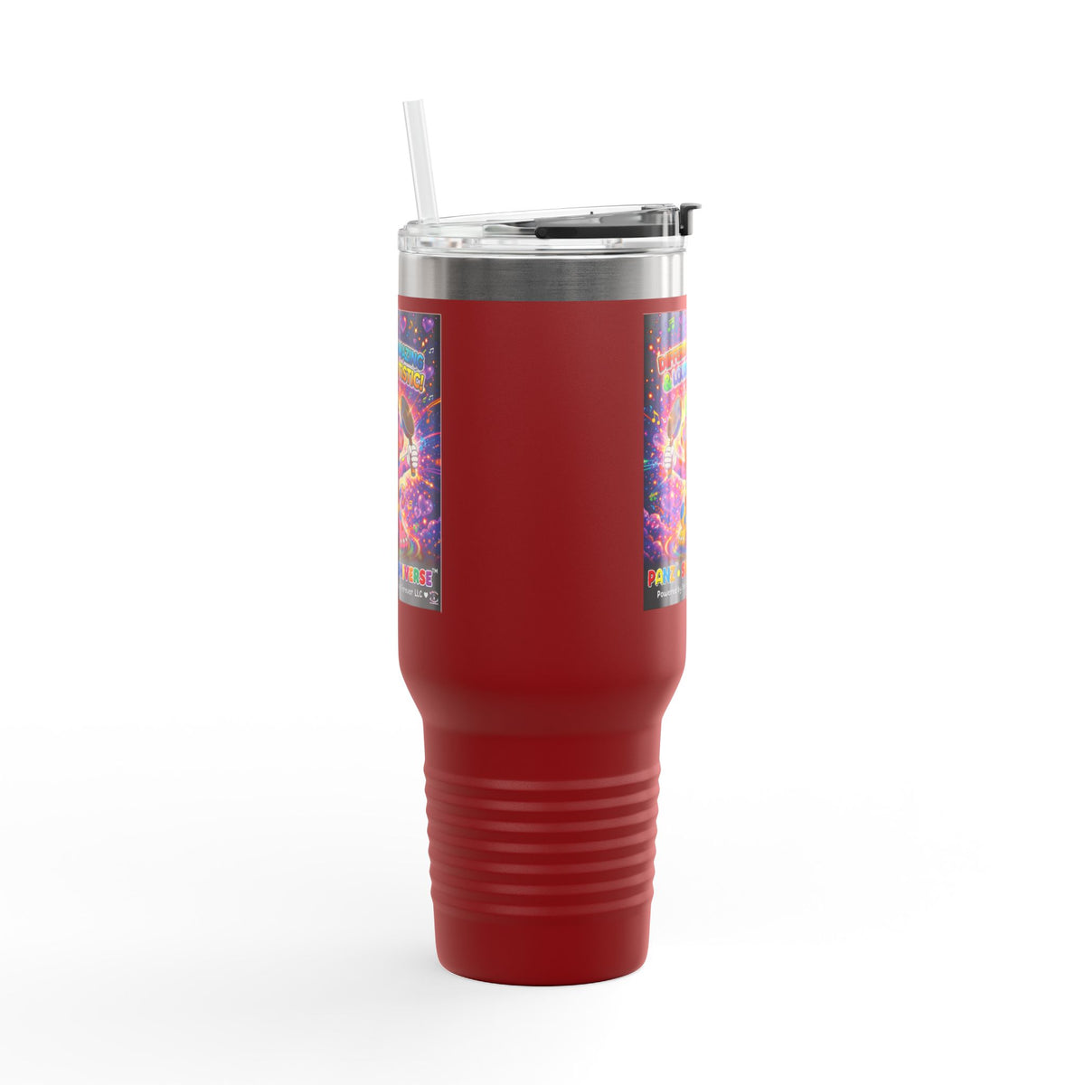 Panz™ 40oz Insulated Travel Mug – "Differently Amazing & Loudly Autistic!" Graphic | Smile Universe Collection