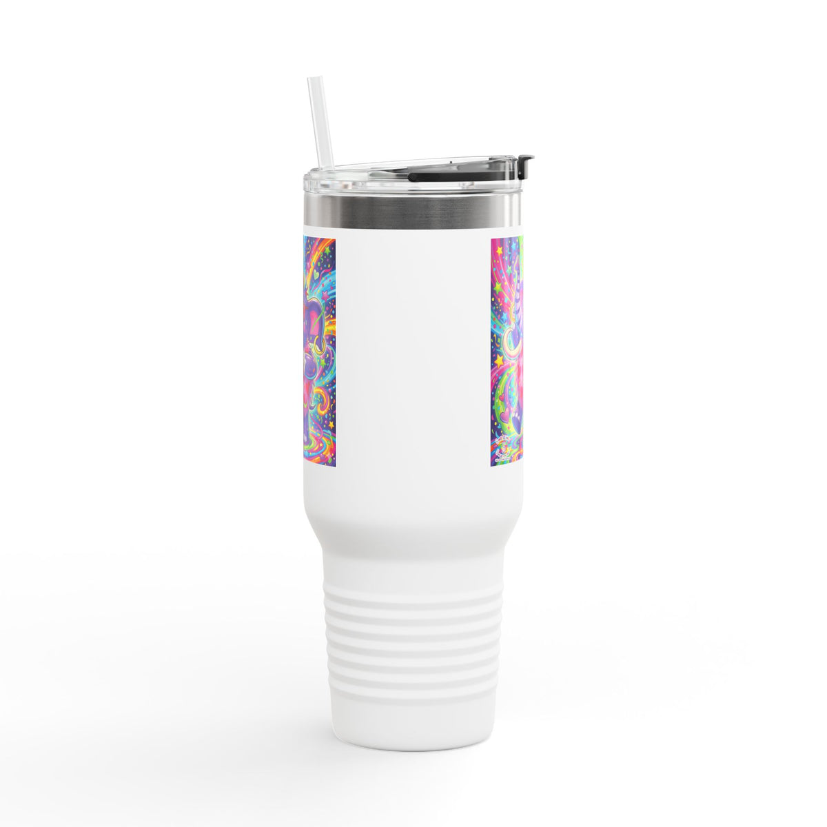Piklez™ 40oz Insulated Travel Mug – "Born to Celebrate!" Graphic | Smile Universe Collection