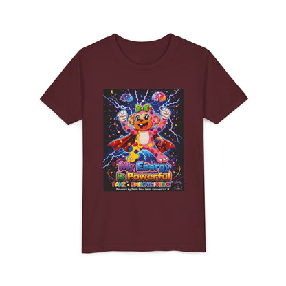 Panz™ Youth Short Sleeve Tee – "My Energy is Powerful" Graphic Tee | Smile Universe Collection