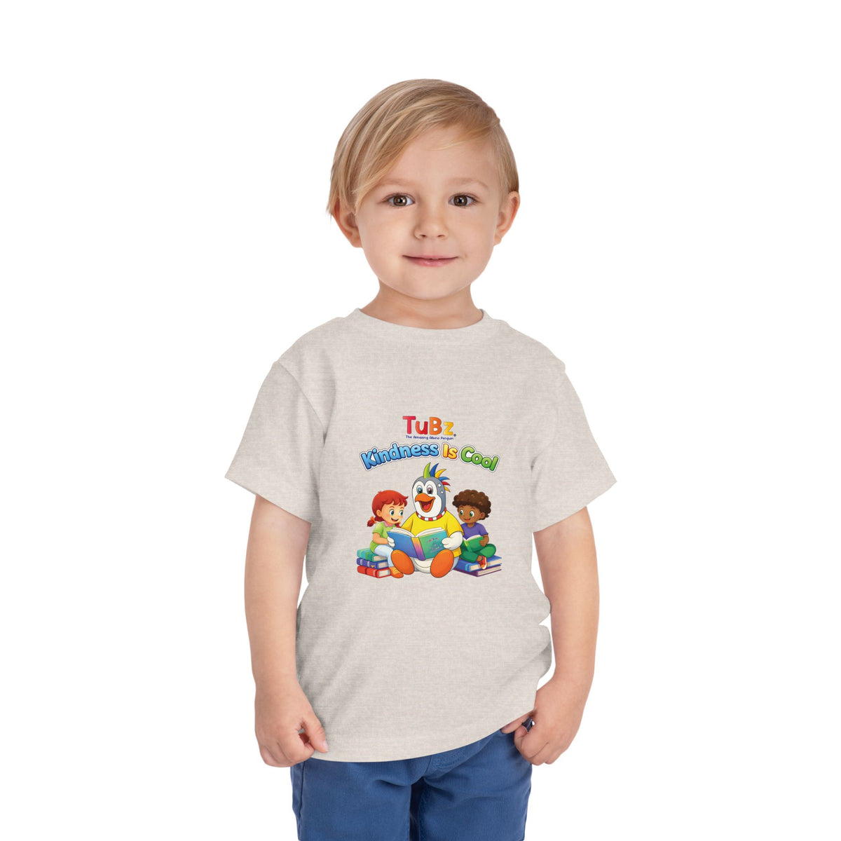 TuBz™ "Kindness Is Cool" Kids T-Shirt - Positive Message Graphic Tee | Smile Universe TuBz4Kidz