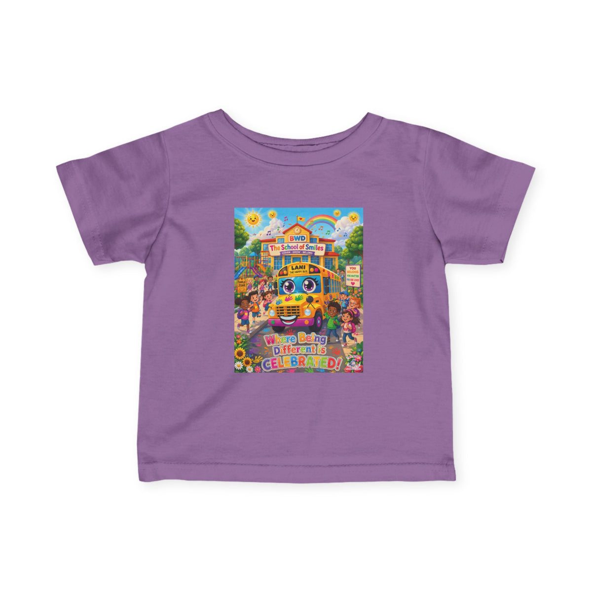 Lani™ Infant Fine Jersey Tee – "Where Being Different is CELEBRATED!" Graphic Shirt