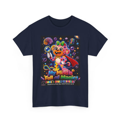 Panz™ Unisex Heavy Cotton™ Tee – "My Mind is Full of Magic" Graphic | Smile Universe Collection