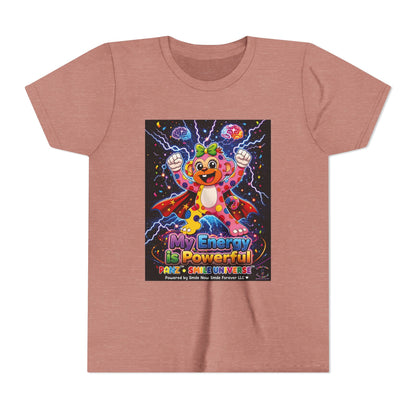 Panz™ Youth Short Sleeve Tee – "My Energy is Powerful" Graphic Tee | Smile Universe Collection