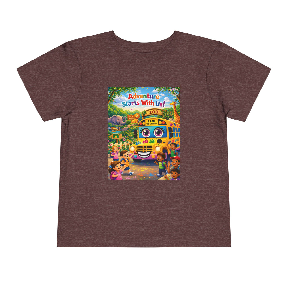 Lani™ Toddler Short Sleeve Tee – "Adventure Starts With Us!" Graphic