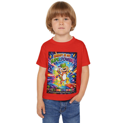 Potz™ Heavy Cotton™ Toddler T-Shirt – "Energy is My Superpower!" Graphic Tee | Smile Universe Collection