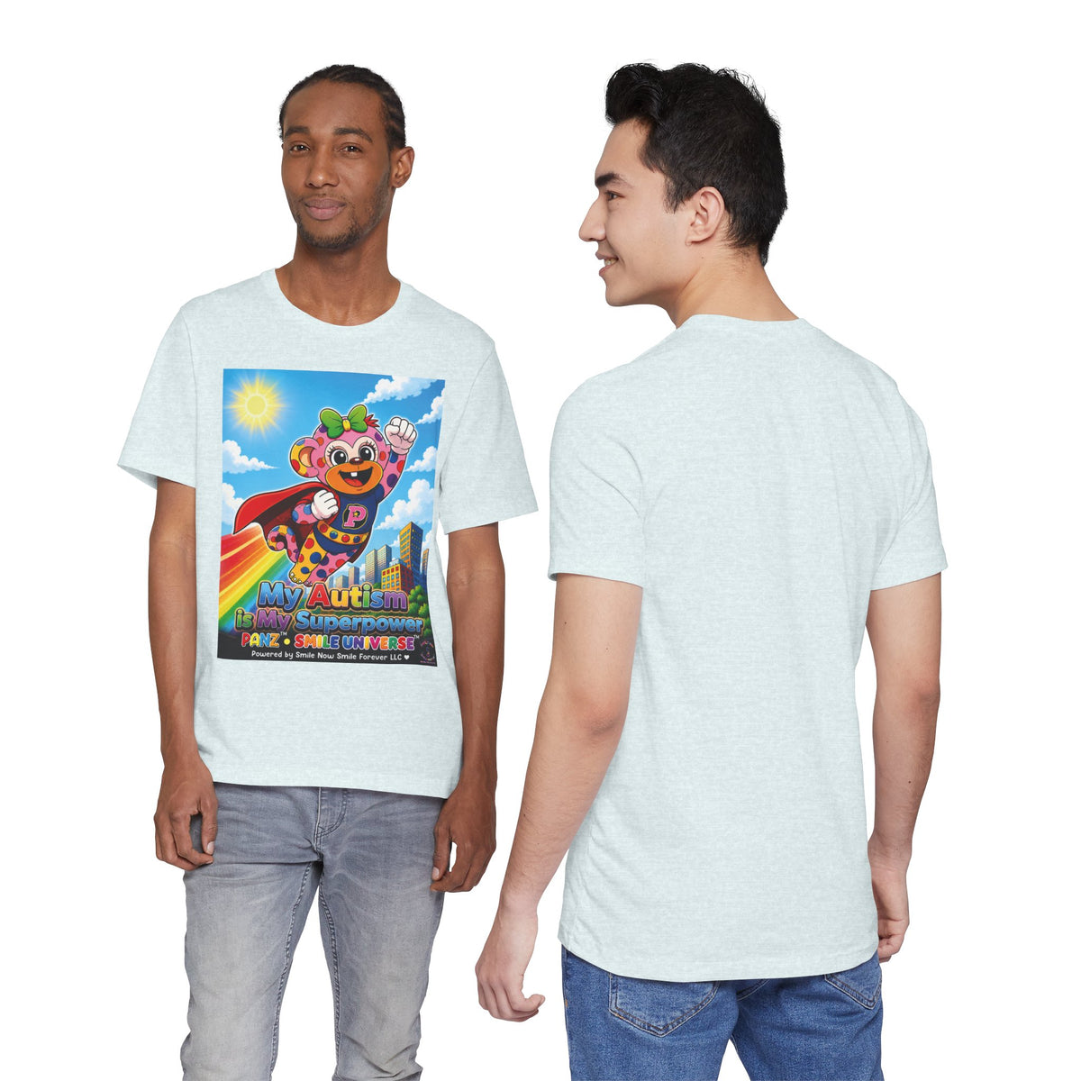 Panz™ Unisex Jersey Short Sleeve Tee – "My Autism is My Superpower" Graphic | Smile Universe Collection