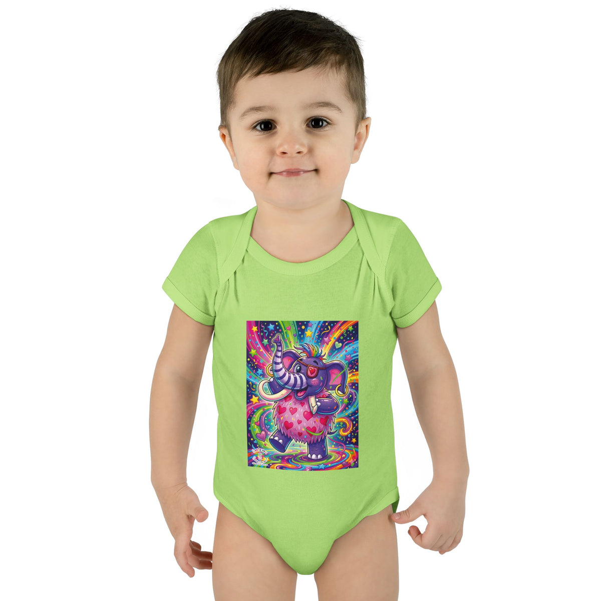 Piklez™ Infant Baby Rib Bodysuit – "Born to Celebrate!" Graphic | Smile Universe Collection