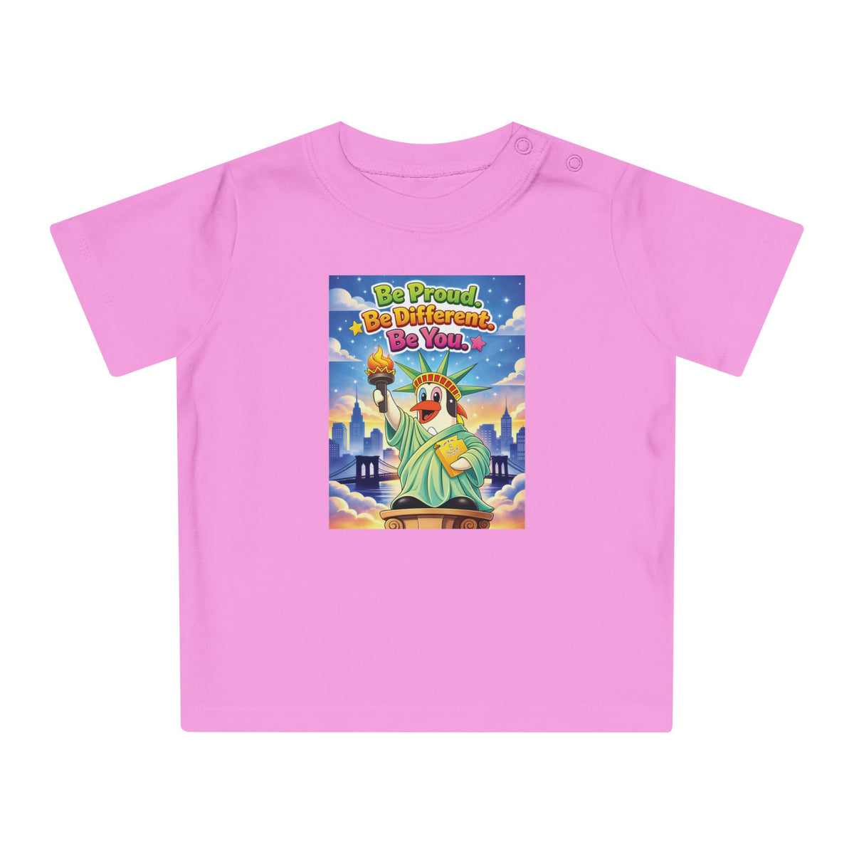 TuBz™ "Be Proud. Be Different. Be You." Baby T- Shirt - Cute Inspirational Infant Tee