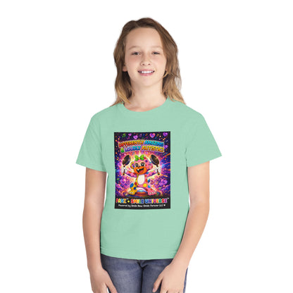 Panz™ Youth Midweight Tee – "Differently Amazing & Loudly Autistic!" Graphic | Smile Universe Collection