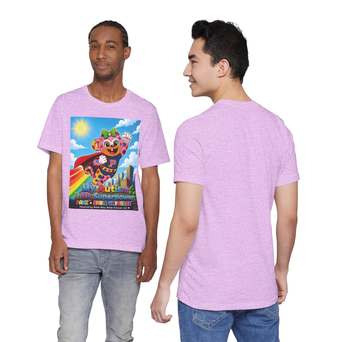 Panz™ Unisex Jersey Short Sleeve Tee – "My Autism is My Superpower" Graphic | Smile Universe Collection