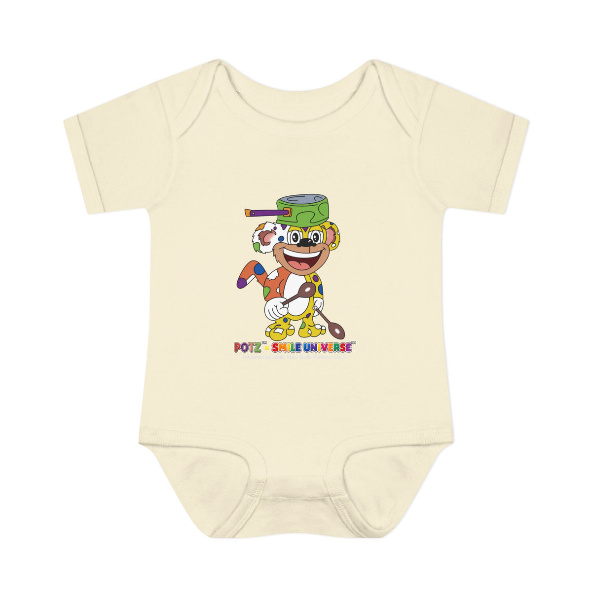 Potz™ Infant Baby Rib Bodysuit – Playful Chef Graphic Onesie | Smile Universe Collection