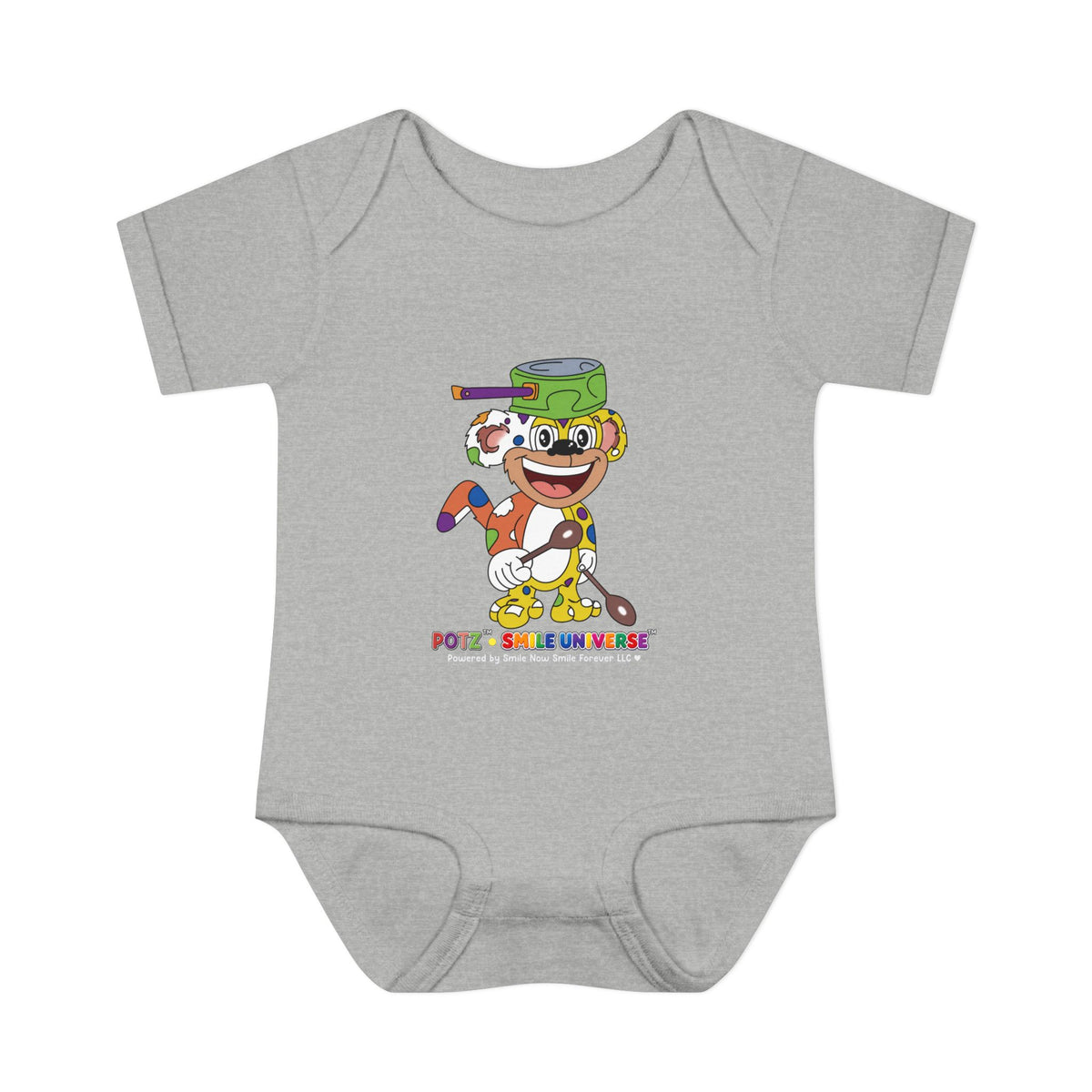 Potz™ Infant Baby Rib Bodysuit – Playful Chef Graphic Onesie | Smile Universe Collection