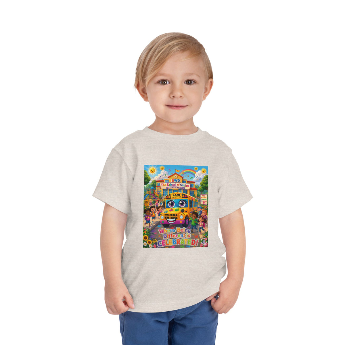 Lani™ Toddler Short Sleeve Tee – "Where Being Different is CELEBRATED!" Graphic Shirt