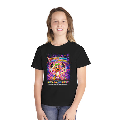 Panz™ Youth Midweight Tee – "Differently Amazing & Loudly Autistic!" Graphic | Smile Universe Collection