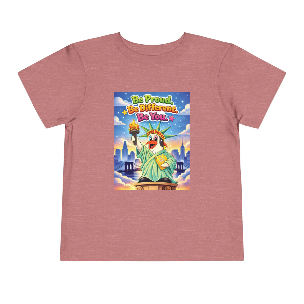 TuBz™ "Be Proud. Be Different. Be You." Toddler T- Shirt - Inspirational Kids Tee