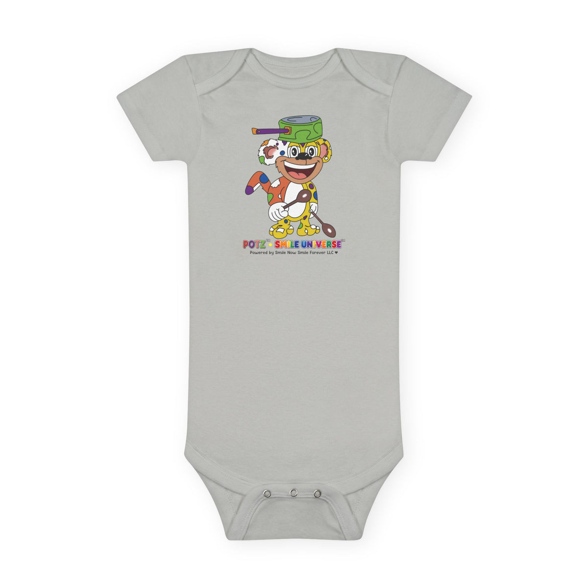 Potz™ Baby Short Sleeve Onesie® – Playful Graphic Bodysuit | Smile Universe Collection