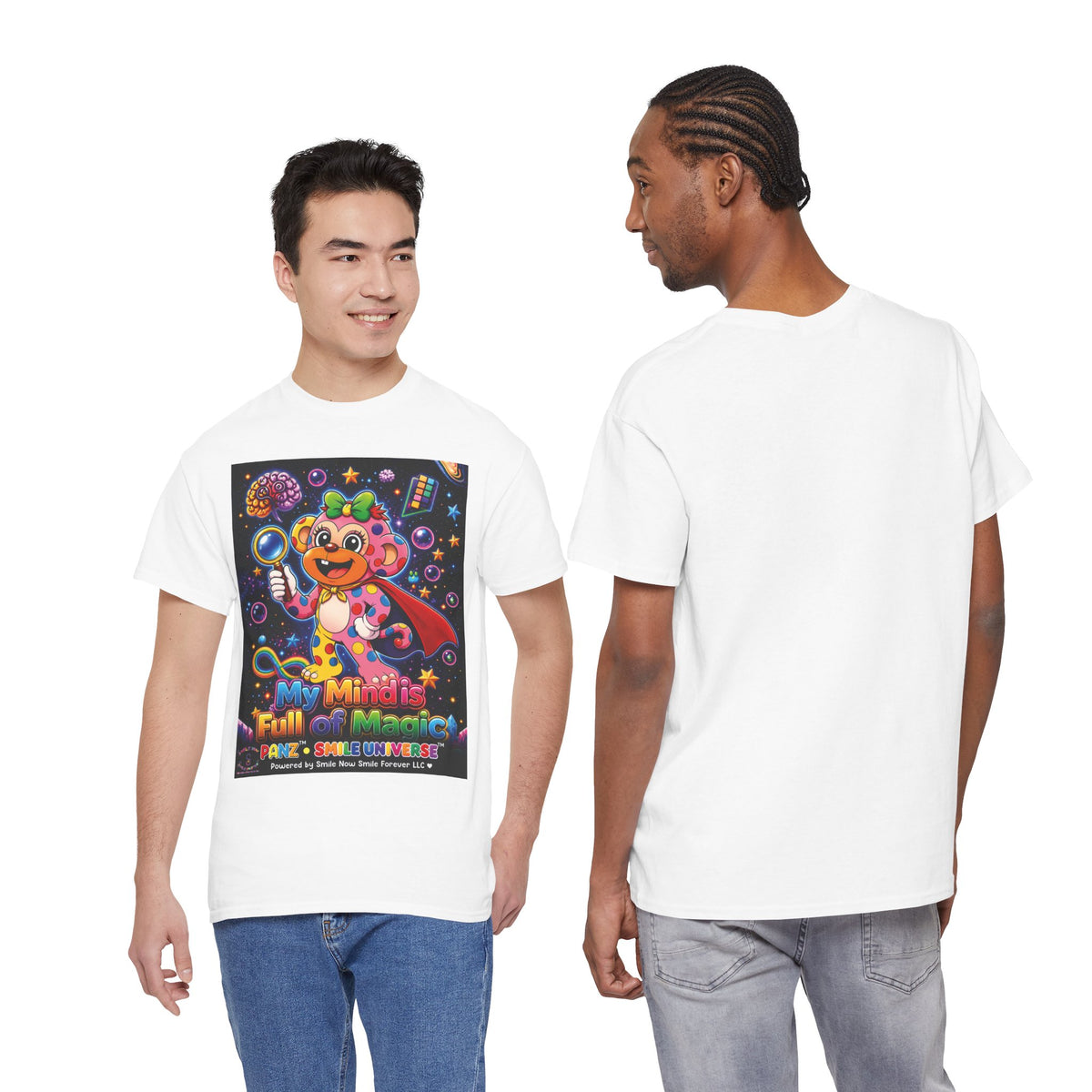Panz™ Unisex Heavy Cotton™ Tee – "My Mind is Full of Magic" Graphic | Smile Universe Collection