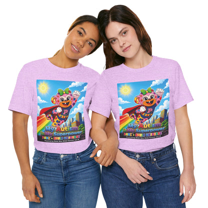 Panz™ Unisex Jersey Short Sleeve Tee – "My Autism is My Superpower" Graphic | Smile Universe Collection