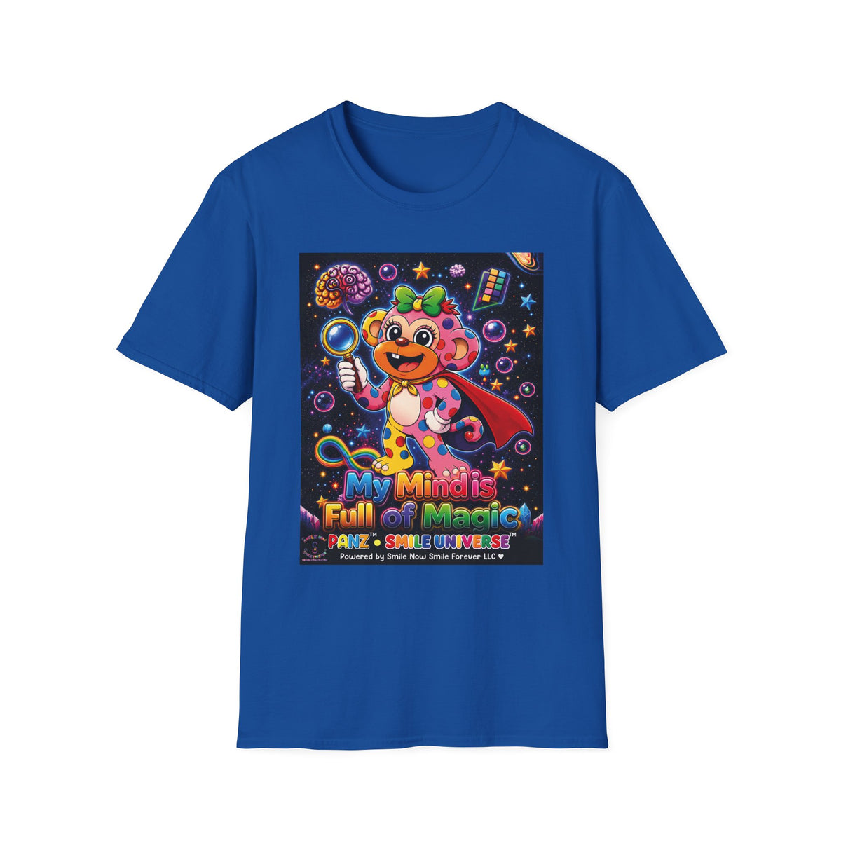 Panz™ Unisex Softstyle T-Shirt – "My Mind is Full of Magic" Graphic | Smile Universe Collection