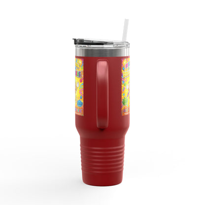 Potz™ Insulated Travel Mug 40oz – "My ADHD Brain is Full of Brilliant Ideas!" Graphic Tumbler | Smile Universe Collection