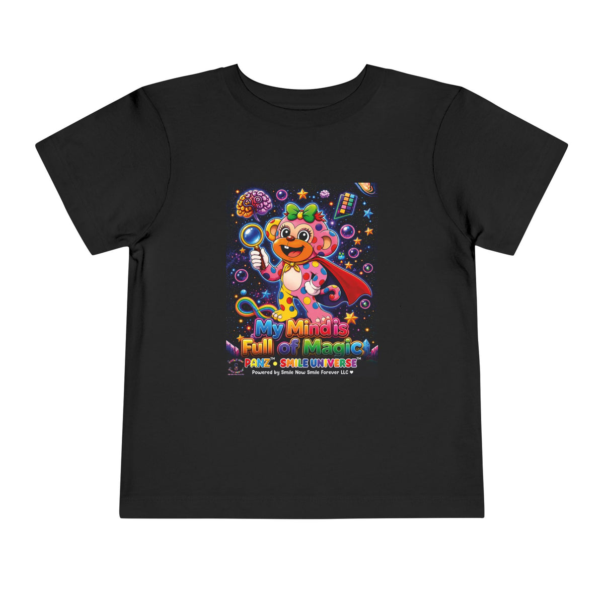 Panz™ Toddler Short Sleeve Tee – "My Mind is Full of Magic" Graphic | Smile Universe Collection