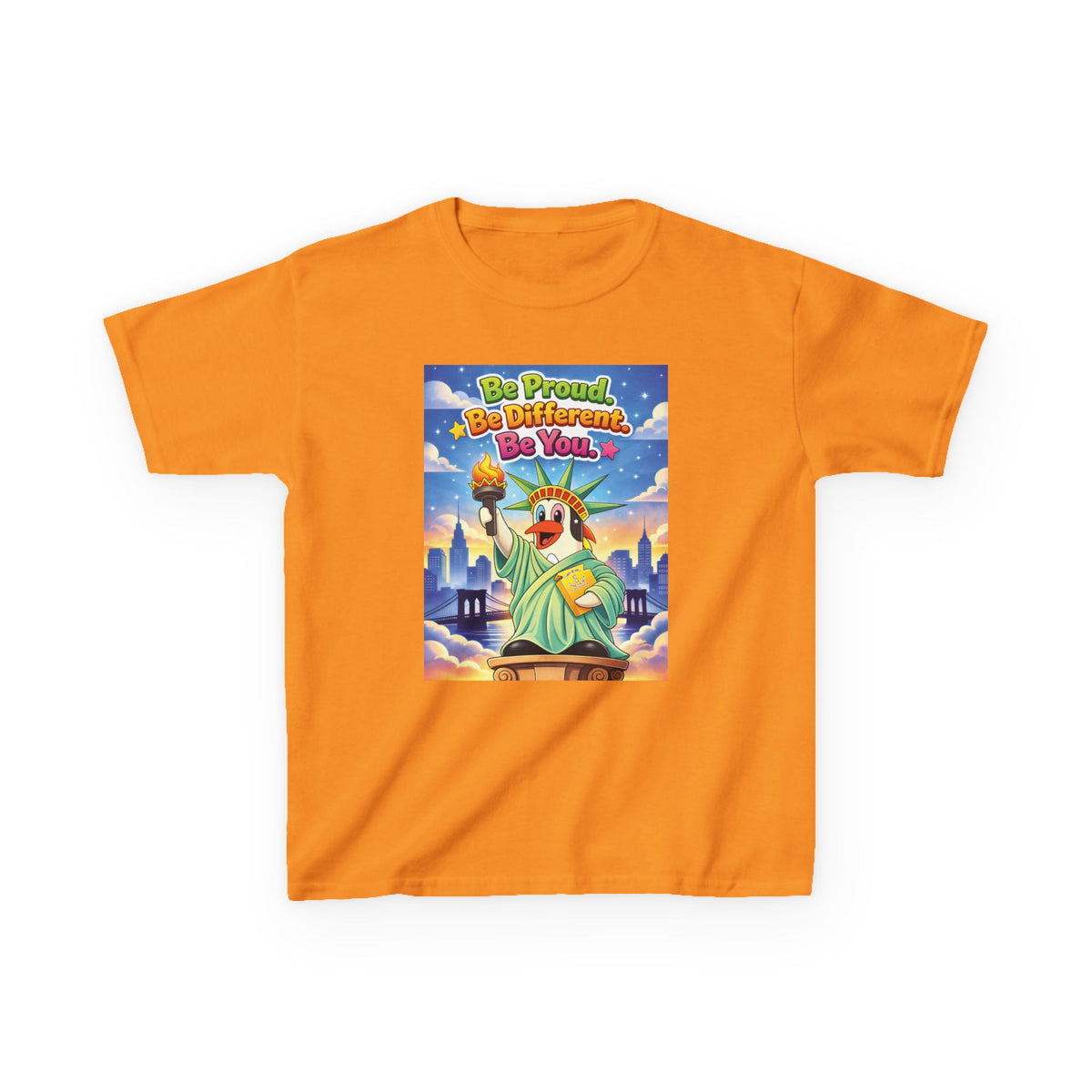 TuBz™M "Be Proud. Be Different. Be You." Kids T-Shirt - Inspirational Graphic Tee